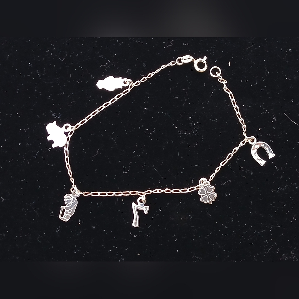 .925 Sterling Silver Women's Luck Bracelet